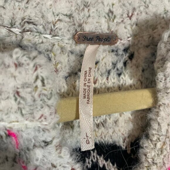 Free People alpaca wool blend long sleeve half button color pop sweater - Picture 6 of 10